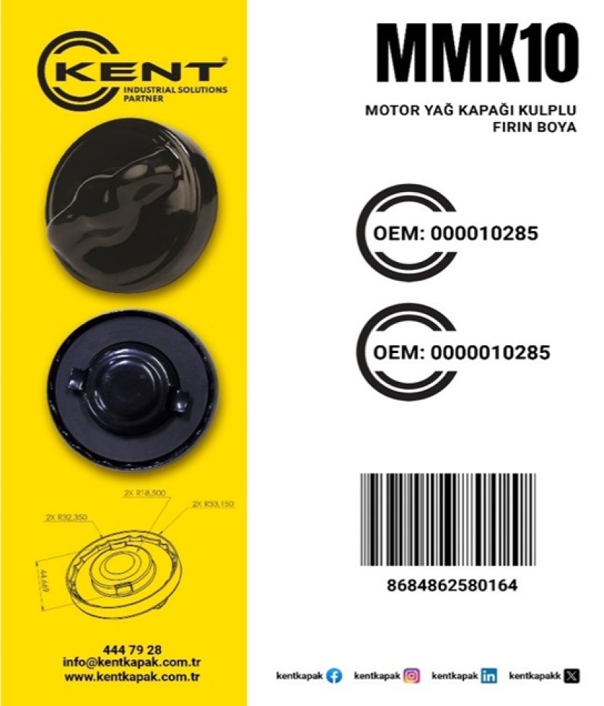KENT MOTOR YAĞ KAPAĞI KULPLU