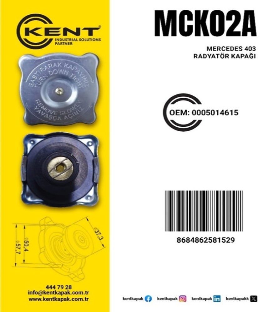 KENT RADYATÖR KAPAĞI 403 ZİNCİRLİ TİP