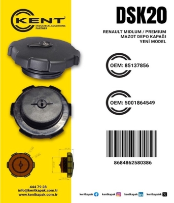 KENT RENAULT PREMİUM ZİNCİRLİ TELLİ DEPO KAPAĞI
