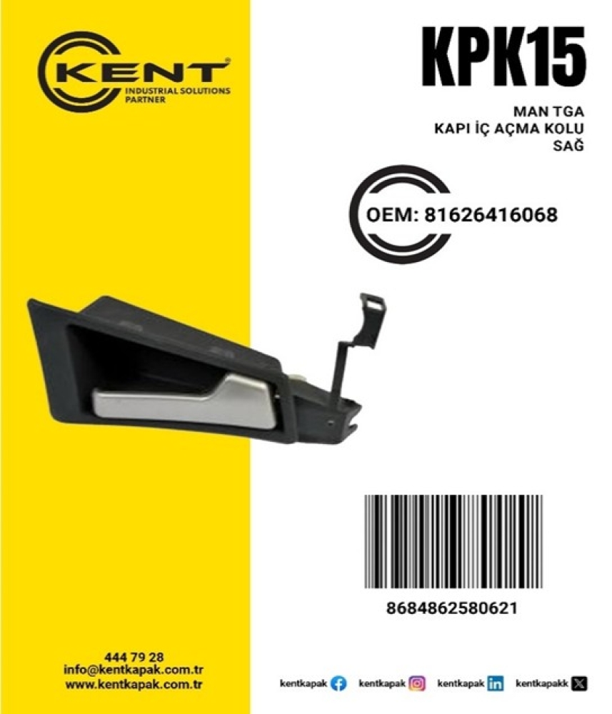 KENT TGA İÇ AÇMA KAPI KOLU SAĞ
