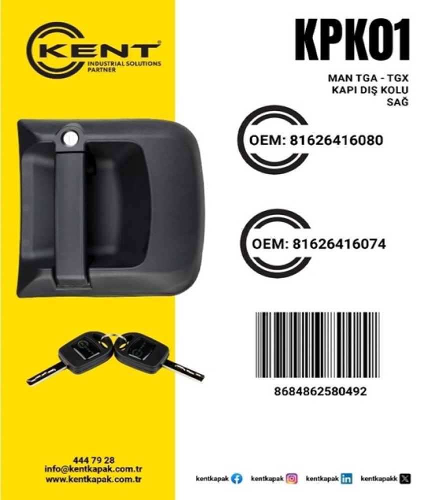 KENT TGA-TGX KAPI KOLU SAĞ