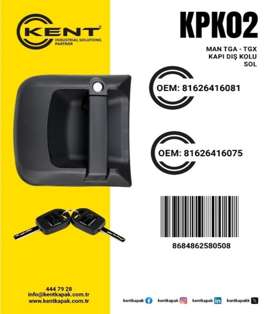 KENT TGA-TGX KAPI KOLU SOL