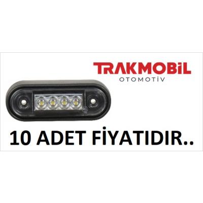 KROM BAR LAMBA 4 LEDLİ LASTİKLİ (10 ADET) Beyaz