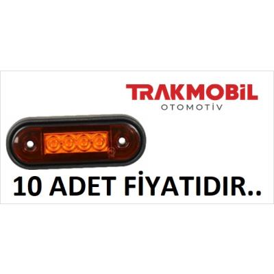 KROM BAR LAMBA 4 LEDLİ LASTİKLİ (10 ADET) Sarı