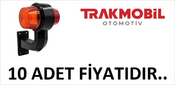 MAKSİ EĞRİ LAMBA LEDLİ 16CM (10 ADET) Sarı - Kırmızı