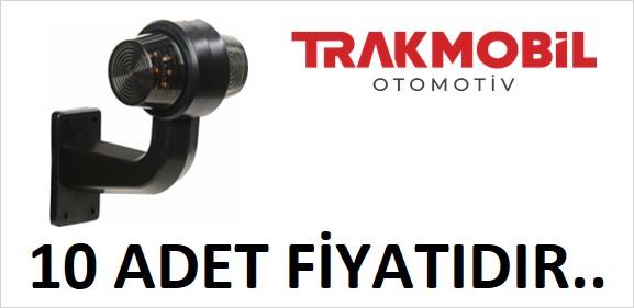 MAKSİ EĞRİ LAMBA LEDLİ 16CM FÜME CAM  (10 ADET) Sarı - Kırmızı