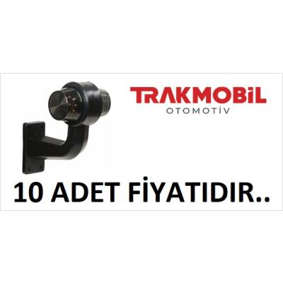 MAKSİ EĞRİ LAMBA LEDLİ 16CM FÜME CAM  (10 ADET) Sarı - Kırmızı