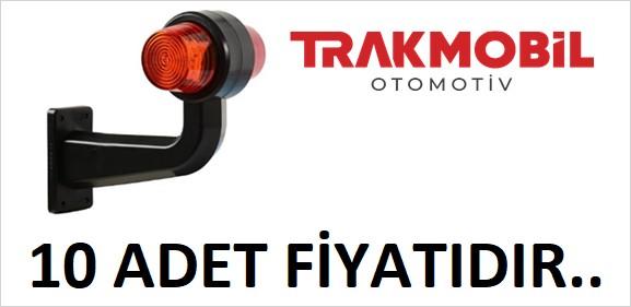 MAKSİ EĞRİ LAMBA LEDLİ UZUN 20CM (10 ADET) Sarı - Kırmızı