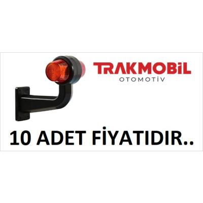 MAKSİ EĞRİ LAMBA LEDLİ UZUN 20CM (10 ADET) Sarı - Kırmızı