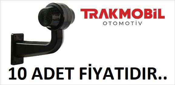 MAKSİ EĞRİ LAMBA LEDLİ UZUN 20CM FÜME CAM (10 ADET) Sarı - Kırmızı