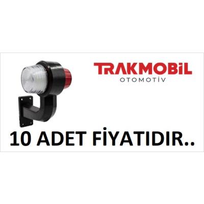 MAKSİ EĞRİ LAMBA NEON 16CM (10 ADET) Kırmızı - Beyaz