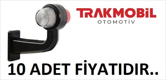 MAKSİ EĞRİ LAMBA NEON UZUN 20CM (10 ADET) Kırmızı - Beyaz