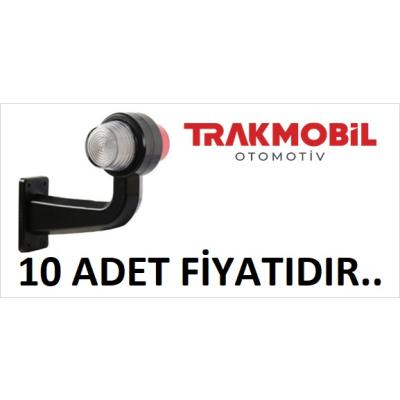 MAKSİ EĞRİ LAMBA NEON UZUN 20CM (10 ADET) Kırmızı - Beyaz