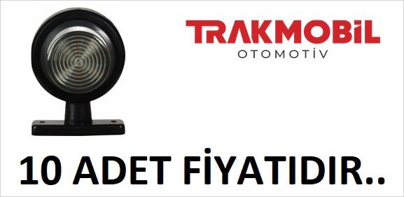 MAKSİ TAKOZ LAMBA FÜME CAM (10 ADET) Kırmızı - Beyaz