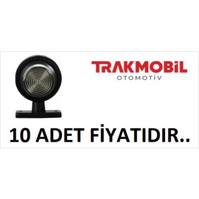 MAKSİ TAKOZ LAMBA FÜME CAM (10 ADET) Kırmızı - Beyaz