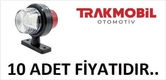 MAKSİ TAKOZ LAMBA LEDLİ (10 ADET) Kırmızı - Beyaz