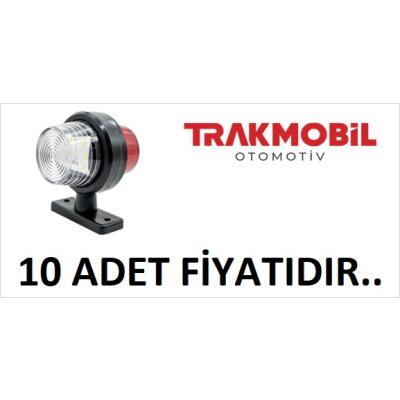 MAKSİ TAKOZ LAMBA LEDLİ (10 ADET) Kırmızı - Beyaz