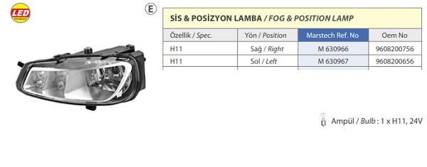 MARS MERCEDES AROCS SİS LAMBASI SOL