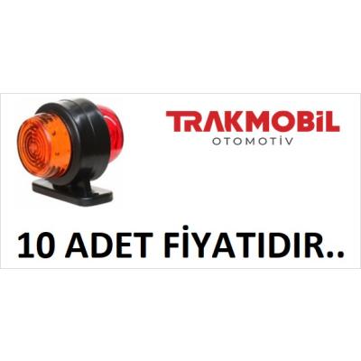 MİNİ DÜZ LAMBA 18 LEDLİ (10 ADET) Sarı - Kırmızı