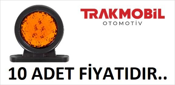 MİNİ DÜZ LAMBA PETEKLİ CAM 18 LEDLİ (10 ADET) Sarı - Kırmızı