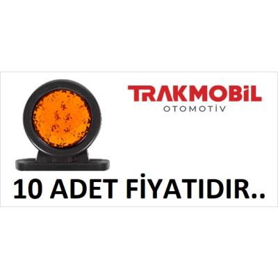 MİNİ DÜZ LAMBA PETEKLİ CAM 18 LEDLİ (10 ADET) Sarı - Kırmızı