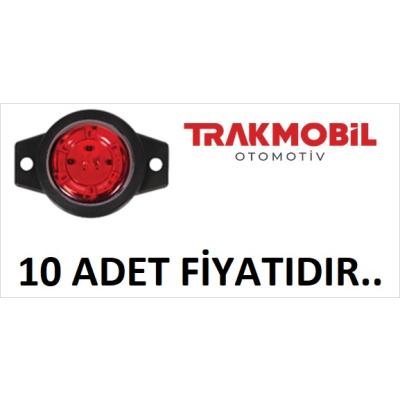 MİNİ İŞARET LAMBA 6 LEDLİ (10 ADET) Kırmızı