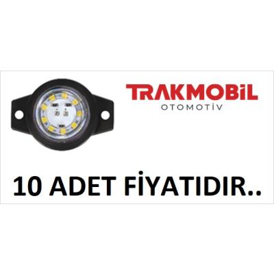 MİNİ İŞARET LAMBA 9 LEDLİ (10 ADET) Beyaz