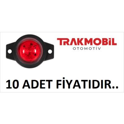 MİNİ İŞARET LAMBA TEK LEDLİ (10 ADET) Kırmızı