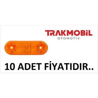 OVAL LAMBA 17 LEDLİ (10 ADET) Sarı