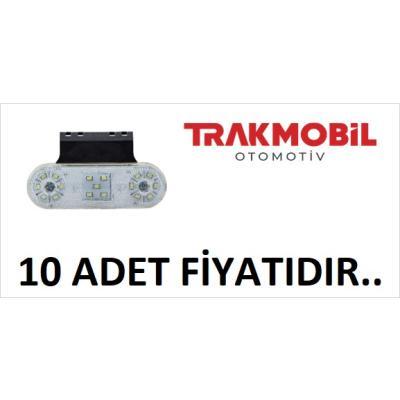 OVAL LAMBA 17 LEDLİ BRAKETLİ (10 ADET) Beyaz
