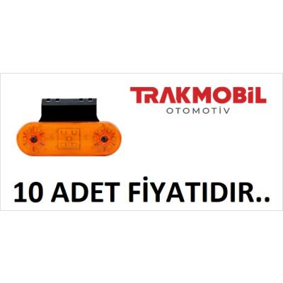 OVAL LAMBA 17 LEDLİ BRAKETLİ (10 ADET) Sarı