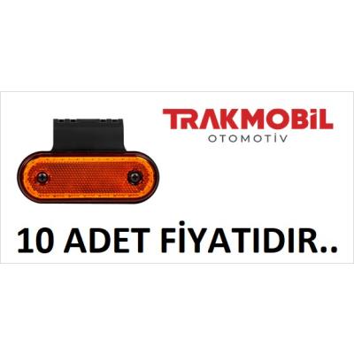 OVAL LAMBA 20 LEDLİ BRAKETLİ (10 ADET) Sarı