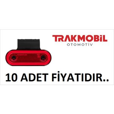 OVAL LAMBA 20 LEDLİ NEON BRAKETLİ (10 ADET) Kırmızı