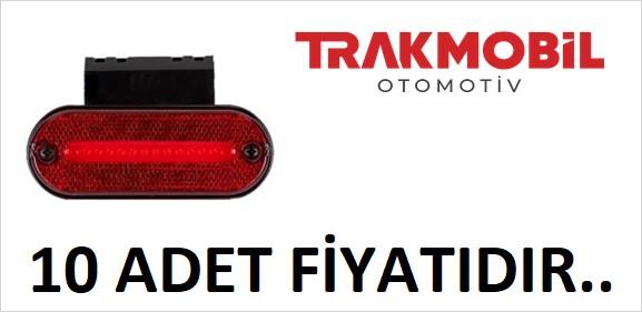 OVAL LAMBA NEON BRAKETLİ (10 ADET) Kırmızı