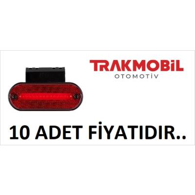 OVAL LAMBA NEON BRAKETLİ (10 ADET) Kırmızı