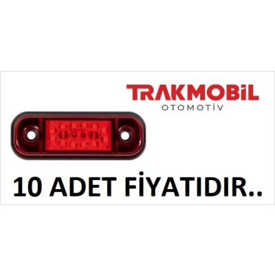 OVAL PARMAK LAMBA 12 LEDLİ (10 ADET) Kırmızı