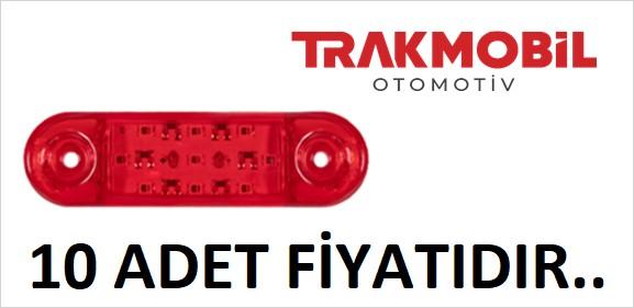 OVAL PARMAK LAMBA 9 LEDLİ (10 ADET) Kırmızı