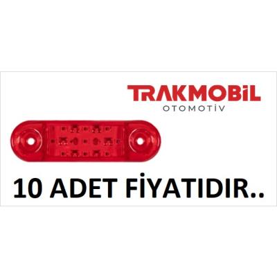 OVAL PARMAK LAMBA 9 LEDLİ (10 ADET) Kırmızı