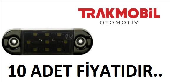 OVAL PARMAK LAMBA 9 LEDLİ FÜME CAM (10 ADET) Beyaz