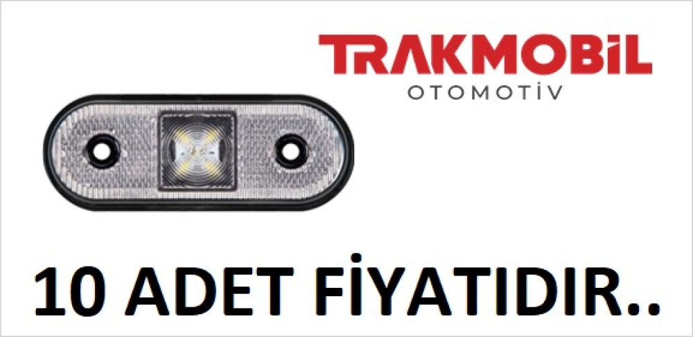 OVAL YAN İŞARET LAMBA 4 LEDLİ (10 ADET) Beyaz