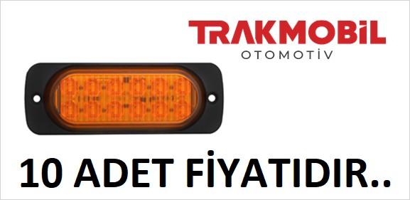 PARMAK LAMBA 12 LEDLİ MERCEKLİ CAM (10 ADET) Sarı