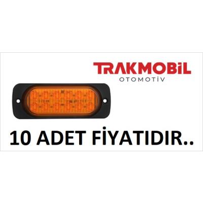 PARMAK LAMBA 12 LEDLİ MERCEKLİ CAM (10 ADET) Sarı