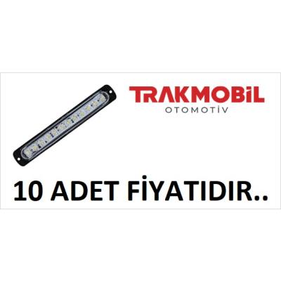 PARMAK LAMBA 12 LEDLİ MERCEKLİ CAM UZUN (10 ADET) Beyaz