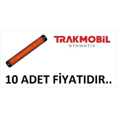 PARMAK LAMBA 12 LEDLİ MERCEKLİ CAM UZUN (10 ADET) Sarı