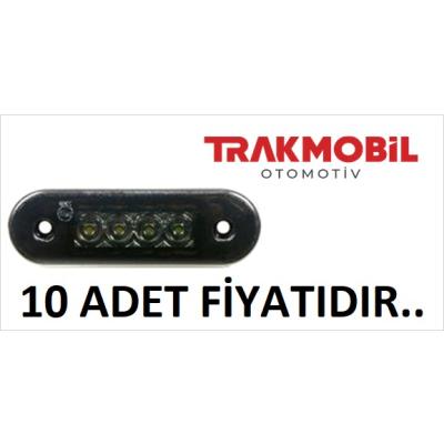PARMAK LAMBA 4 LEDLİ FÜME CAM (10 ADET) Beyaz