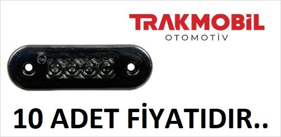 PARMAK LAMBA 4 LEDLİ FÜME CAM (10 ADET) Kırmızı