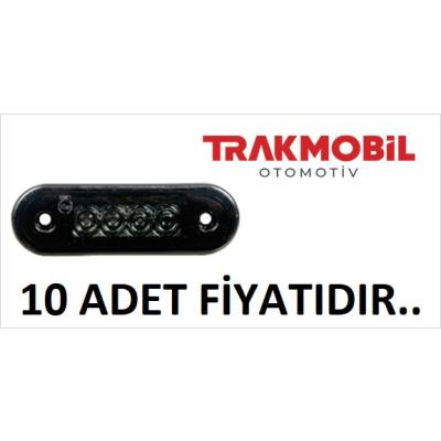 PARMAK LAMBA 4 LEDLİ FÜME CAM (10 ADET) Kırmızı