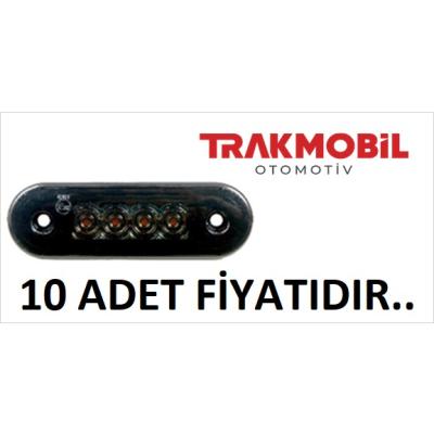 PARMAK LAMBA 4 LEDLİ FÜME CAM (10 ADET) Sarı
