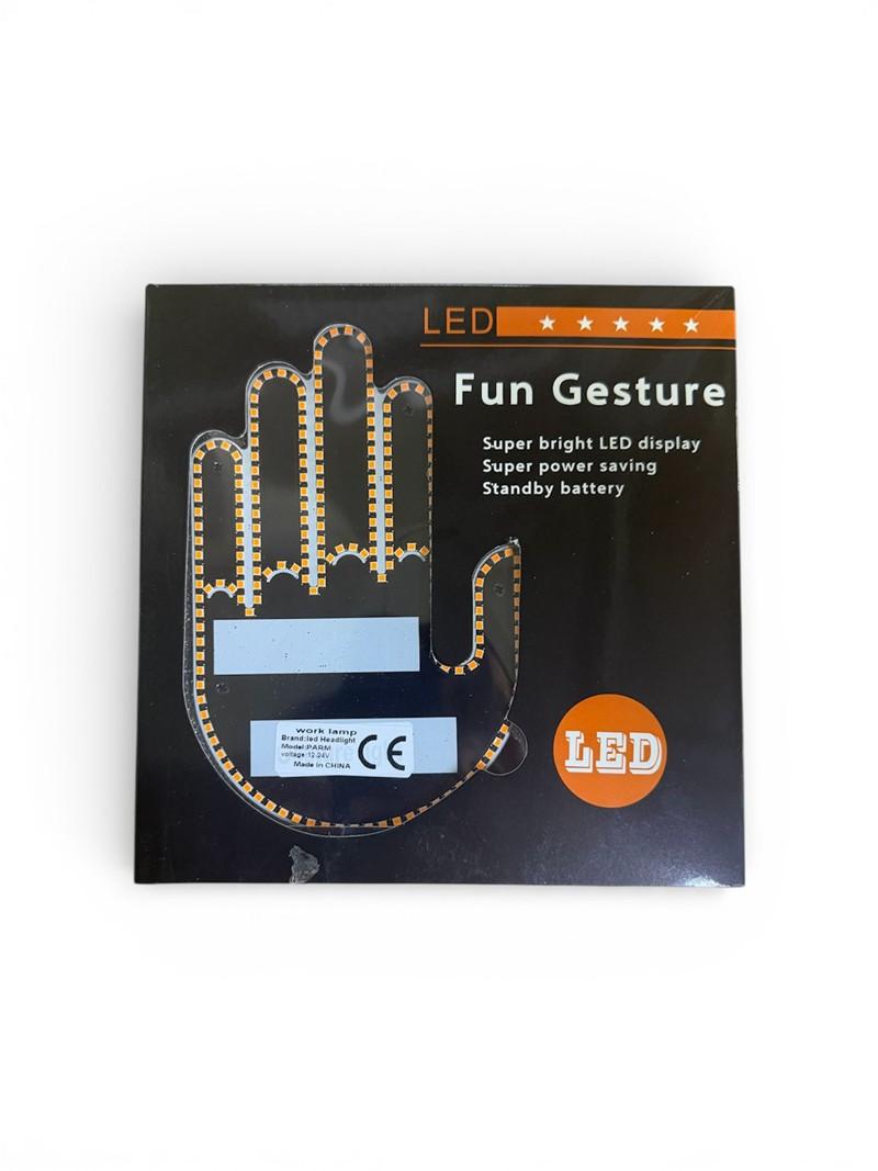 PARMAK LED EL İŞARETİ TURUNCU KUMANDALI