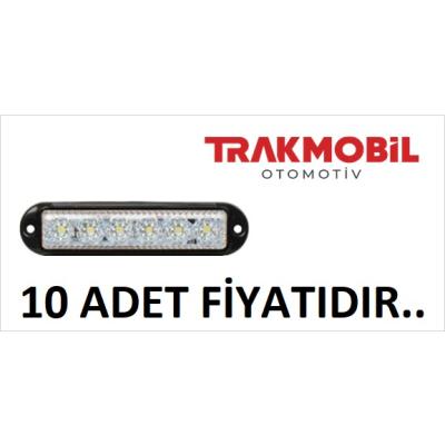 PRO LED ÇAKAR LAMBA 4 FONKSİYONLU SİYAH ÇERÇEVE (10 ADET) Beyaz